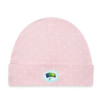 Fallschirm - Baby Premium Organic Mütze - Rosa/Weiße Punkte - Vorne