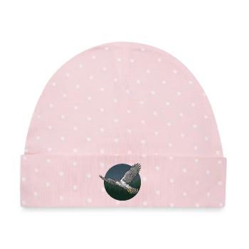Habicht Accipiter Gentilis Greifvogel - Baby Premium Organic Mütze - Rosa/Weiße Punkte - Vorne