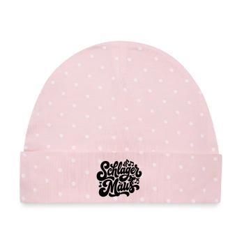 Schlager Maus - Schlagermaus - Schlagermusik - Baby Premium Organic Mütze - Rosa/Weiße Punkte - Vorne