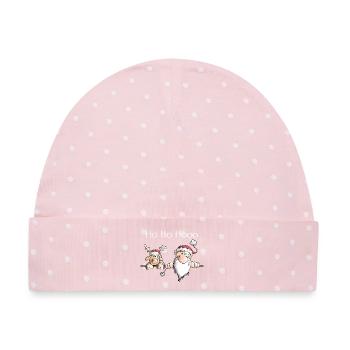 Der Nikolaus und sein Rentier - Baby Premium Organic Mütze - Rosa/Weiße Punkte - Vorne