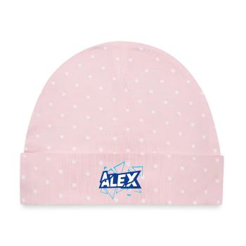Alex - Baby Premium Organic Mütze - Rosa/Weiße Punkte - Vorne