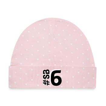 SB6-KARTON - Baby Premium Organic Mütze - Rosa/Weiße Punkte - Vorne
