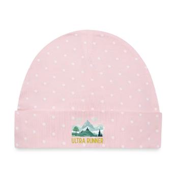 Ultra-Läufer - Baby Premium Organic Mütze - Rosa/Weiße Punkte - Vorne