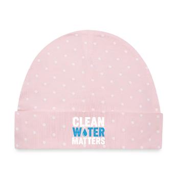 Lustiger Wasseraufbereitungsanlagenbetreiber & Abwasser - Baby Premium Organic Mütze - Rosa/Weiße Punkte - Vorne