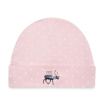 NORDKAP - Baby Premium Organic Mütze - Rosa/Weiße Punkte - Vorne
