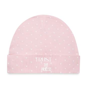 Vertraue dem Prozess - Baby Premium Organic Mütze - Rosa/Weiße Punkte - Vorne