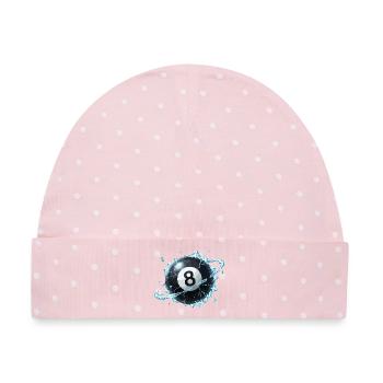 Eisiger 8-Ball Bruch - Baby Premium Organic Mütze - Rosa/Weiße Punkte - Vorne