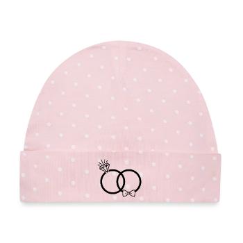 Eheringe - Baby Premium Organic Mütze - Rosa/Weiße Punkte - Vorne
