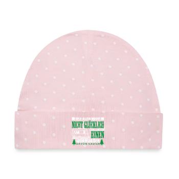 Camping Camper Wohnwagen Wohnmobil Campingplatz - Baby Premium Organic Mütze - Rosa/Weiße Punkte - Vorne