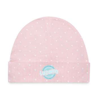 Ludwig - Baby Premium Organic Mütze - Rosa/Weiße Punkte - Vorne