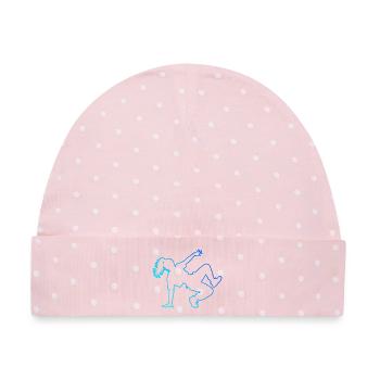 Geschenkidee für die Hip-Hop-Tänzerin mit B-Boying - Baby Premium Organic Mütze - Rosa/Weiße Punkte - Vorne