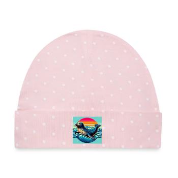 Siegel - Baby Premium Organic Mütze - Rosa/Weiße Punkte - Vorne