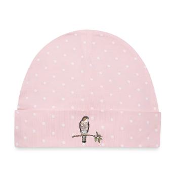 Sperber Greifvogel - Baby Premium Organic Mütze - Rosa/Weiße Punkte - Vorne