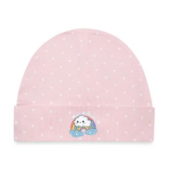 Kind Träumer und Schlaf Fräulein Magischer Träumer - Baby Premium Organic Mütze - Rosa/Weiße Punkte - Vorne
