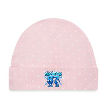Sechs Sieben-Brüder - Baby Premium Organic Mütze - Rosa/Weiße Punkte - Vorne