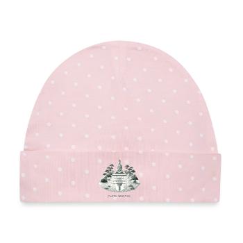Stille Reflektionen ZenGarten - Baby Premium Organic Mütze - Rosa/Weiße Punkte - Vorne