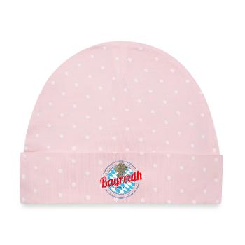 Bayreuth in Bayern Vintage Oberfranken Deutschland - Baby Premium Organic Mütze - Rosa/Weiße Punkte - Vorne