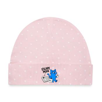 ESCAPE-MODUS – Geek-Chat & ESC-Schlüssel - Baby Premium Organic Mütze - Rosa/Weiße Punkte - Vorne