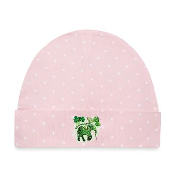 Dschungel - Elefant - Loxodonta cyclotis - Baby Premium Organic Mütze - Rosa/Weiße Punkte - Vorne
