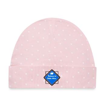 # Schmeiß deine Schwiegermutter - Baby Premium Organic Mütze - Rosa/Weiße Punkte - Vorne