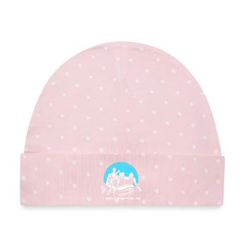 Rafting Kajakfahren Kajak Paddelboot - Baby Premium Organic Mütze - Rosa/Weiße Punkte - Vorne