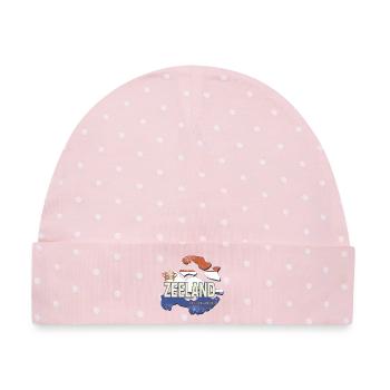 Zeeland Niederlande mit Landkarte Holland Souvenir - Baby Premium Organic Mütze - Rosa/Weiße Punkte - Vorne