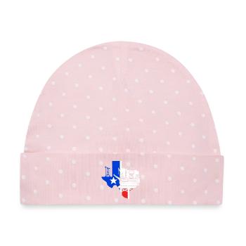 Bohrinsel Ölfeld - Baby Premium Organic Mütze - Rosa/Weiße Punkte - Vorne