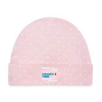 Cinque Terre La Spezia Italien Ligurien Souvenir - Baby Premium Organic Mütze - Rosa/Weiße Punkte - Vorne