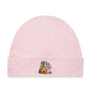 Rerik Ostsee Herzblut Strandmotiv - Baby Premium Organic Mütze - Rosa/Weiße Punkte - Vorne