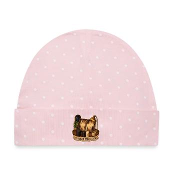 CHECKER STACK CREW - Baby Premium Organic Mütze - Rosa/Weiße Punkte - Vorne