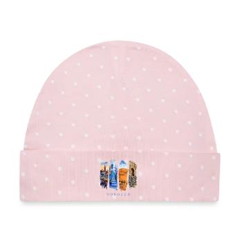 Marokko Urlaub Travel – Orient Kultur & Wüste - Baby Premium Organic Mütze - Rosa/Weiße Punkte - Vorne