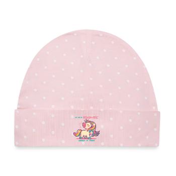 Lass mich das dramatische Einhorn sein - Baby Premium Organic Mütze - Rosa/Weiße Punkte - Vorne