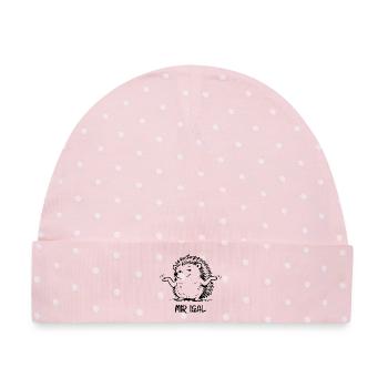 Igel egal - Mir igal - Baby Premium Organic Mütze - Rosa/Weiße Punkte - Vorne
