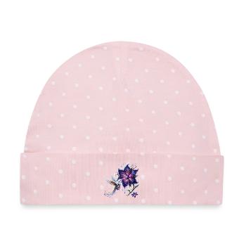 Verzauberter Steampunk-Kolibri - Baby Premium Organic Mütze - Rosa/Weiße Punkte - Vorne