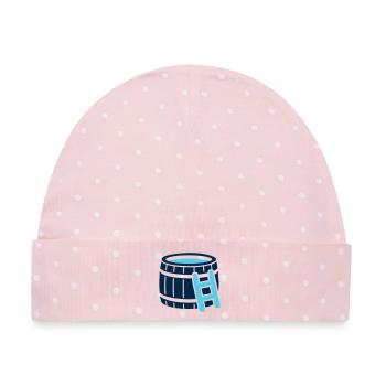 Eisbad Badefass Icon - Baby Premium Organic Mütze - Rosa/Weiße Punkte - Vorne
