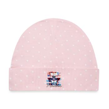 La Catrina  - Baby Premium Organic Mütze - Rosa/Weiße Punkte - Vorne