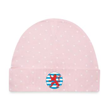 Luftfahrt Luxemburg Luxemburg Luftwaffe - Baby Premium Organic Mütze - Rosa/Weiße Punkte - Vorne