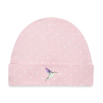kolibri Effekt - Baby Premium Organic Mütze - Rosa/Weiße Punkte - Vorne
