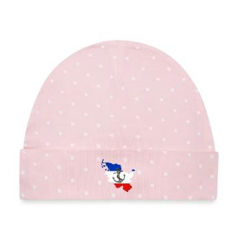 Schleswig-Holstein - Baby Premium Organic Mütze - Rosa/Weiße Punkte - Vorne
