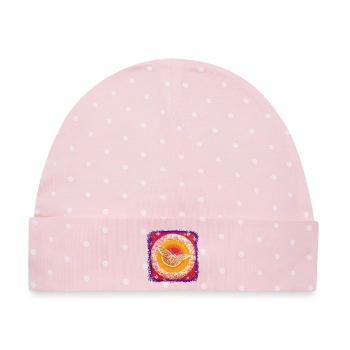 Sternentor Leichtigkeit - Sonja Ariel von Staden - Baby Premium Organic Mütze - Rosa/Weiße Punkte - Vorne
