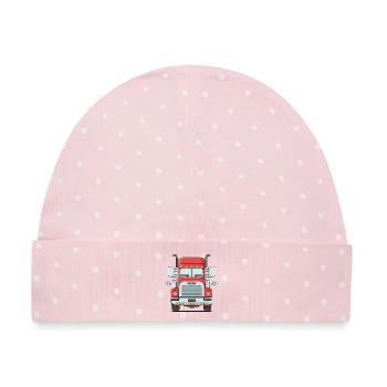 American Truck Laster - Baby Premium Organic Mütze - Rosa/Weiße Punkte - Vorne