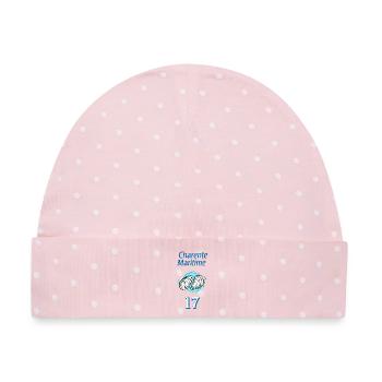Charente-Maritime - Baby Premium Organic Mütze - Rosa/Weiße Punkte - Vorne