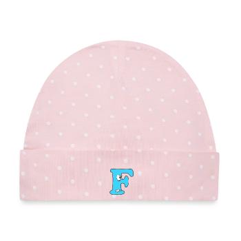 F - Baby Premium Organic Mütze - Rosa/Weiße Punkte - Vorne