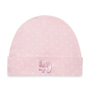 ZAHL 40 VIERZIG - VIERZIGJÄHRIGE GEBURTSTAG - Baby Premium Organic Mütze - Rosa/Weiße Punkte - Vorne
