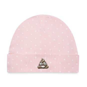 Verspielte mit Glitzer - Baby Premium Organic Mütze - Rosa/Weiße Punkte - Vorne