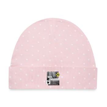 RAIL CROSSING - Baby Premium Organic Mütze - Rosa/Weiße Punkte - Vorne