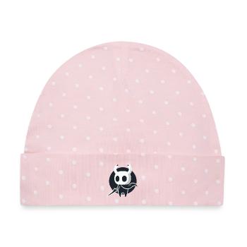Hohler Ritter - Baby Premium Organic Mütze - Rosa/Weiße Punkte - Vorne