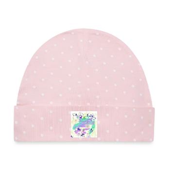 fantasie flower blumen - Baby Premium Organic Mütze - Rosa/Weiße Punkte - Vorne