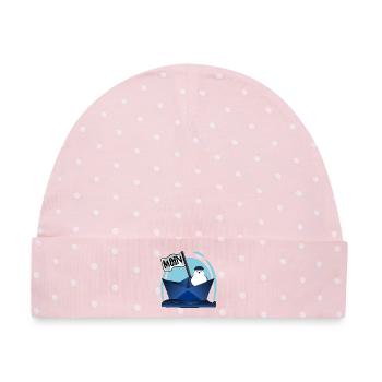PAPIERBOOT MOIN PAPIERSCHIFF MÖWE - Baby Premium Organic Mütze - Rosa/Weiße Punkte - Vorne