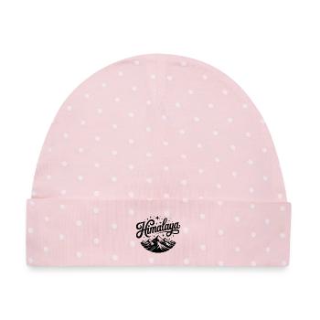 Himalaya - Souvenir-Design - Baby Premium Organic Mütze - Rosa/Weiße Punkte - Vorne